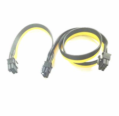 China PCI-e 8 Pin To Graphics Card Dual 8Pin (6+2) Power Supply Cable PCI Express 8pin PVC WENJUN Male To Dual 6+2pin Cable Cord 100pcs for sale