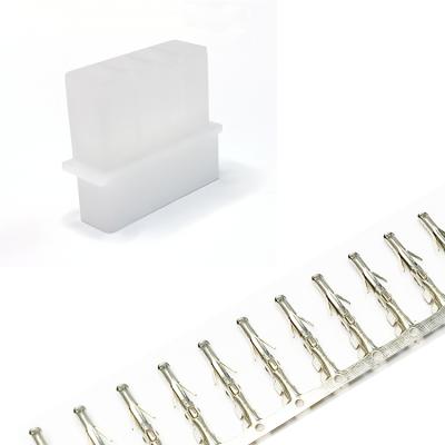 China Molex PC 5.08mm IDE Power white female connector plastic shell 4P 4D 4pin housing and terminal 1set=1shell 4 male terminal for sale