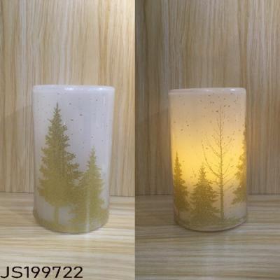 China Festival Parties Christmas Tree Design Gift Flickering Golden Candle LED Candle for sale