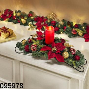 China New Metal Christmas Decoration , Metal Candle Holder With Led Christmas Candle And Decoration for sale