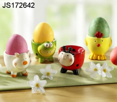 China New Arrival Tableware Boiled Egg Tool Cute Animal Glazed Ceramic Egg Holder for sale