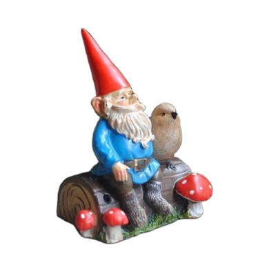 China Outdoor Polyresin Gnome Catcher Garden Gnome Decoration With Catcher for sale