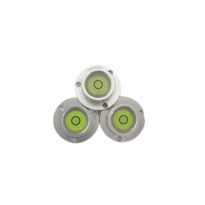 China Slope and Inclination Measurement of Vehicles Metal Bullseye Aluminum Circular and Various Tubular Type Round Aluminum Shell Metal Holes Bubble Spirit Level for sale