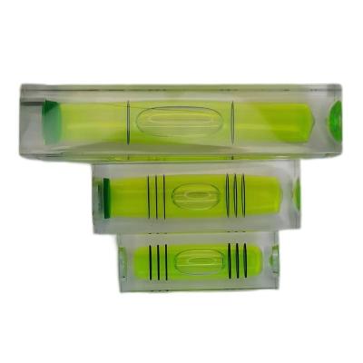 China Factory Direct Level Spirit Bubble Square Measuring Tube Spirit Level Vials Acrylic Spirit Level for sale