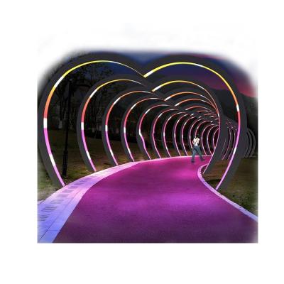 China LANDSCAPE Heart Shape Pattern 3D Tunnel Led Christmas Arch Pattern Light for sale