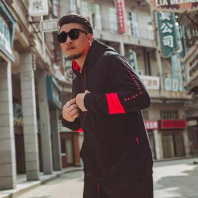 China Dropshipping Pullover Red Quilted Oversized Simple Black Pullover Hoodies for sale