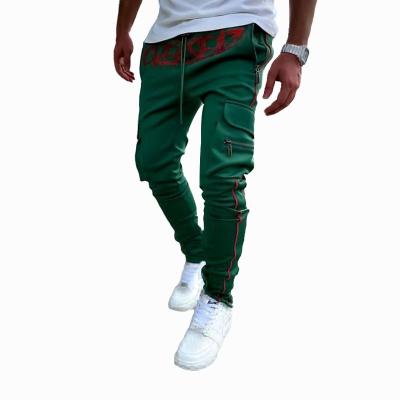 China Anti-Wrinkle Christmas Color Pocket Cargo Jogger Trackpants Men's Trotter Pants Sports Jogger Logo Track Pants Custom Wholesale for sale