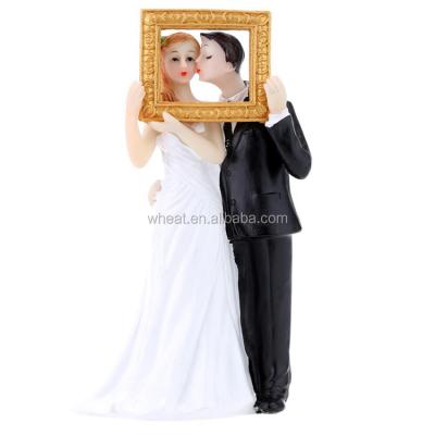 China Wedding Resin Photo Bride and Groom Couple Picture Perfect Cake Topper from China Factory Highest Quality for sale