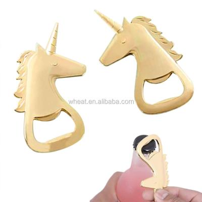 China Sustainable Gifts Kitchen Bar Tools Flat Gifts Beer Unicorn Bottle Opener for sale