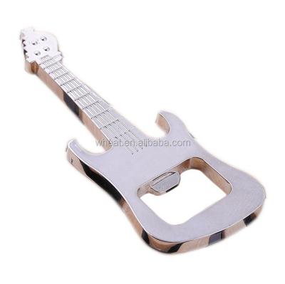 China Viable Creative Music Guitar Metal Bottle Opener Silver Color Customize Guitar Opener for sale