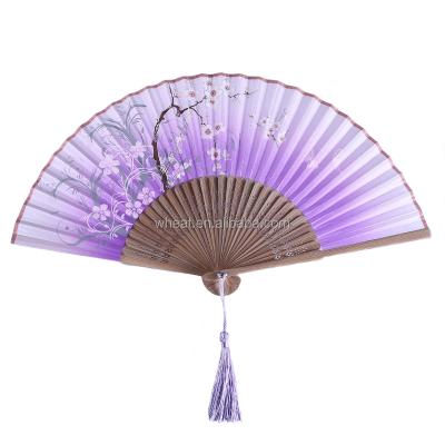 China Wedding Favors China Factory Customized Style Spain Bamboo Hand Noble Silk Fan for sale