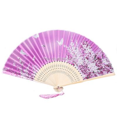 China Wedding Favors China Spain Factory Customized Silk Hand Fan for sale