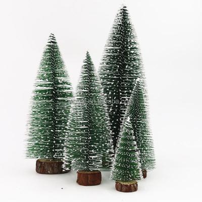 China High Quality Home Decor Christamas Put On Table Small Artificial Home Decor Leaves Green Christmas Tree for sale