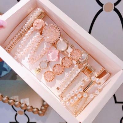 China European and American style Baoli Korean style boxed hair clips hair accessories set cute fashion hairpin clip side girl hair clips set for sale