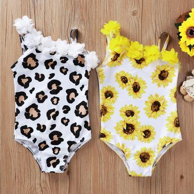 China Kids Beach Flower 3D Swimwear Bikini Baby Tankini Swimsuit M2070 One Piece One Piece Swimsuit for sale