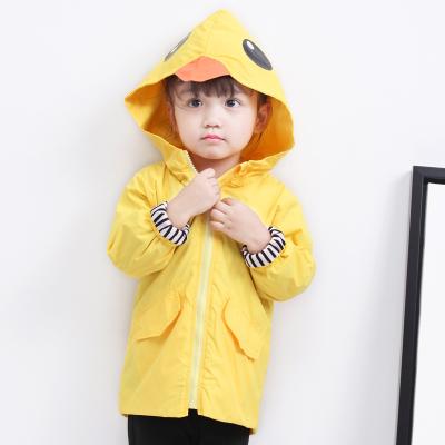 China 1-6 Years Breathable Baby Coats Lovely Duck Long Sleeve Trench Coat For Boys Girls MK660 for sale