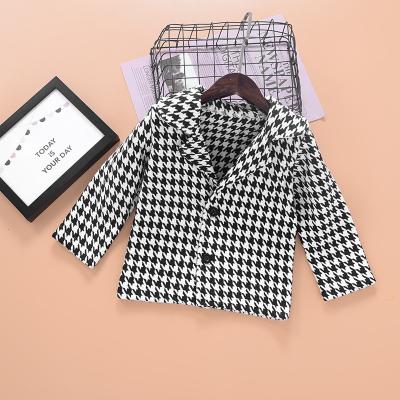 China 1-5 Years Baby Winter Coat Outerwear Long Sleeve Plaid Open Collar Breathable For Boys Girls MA294 for sale