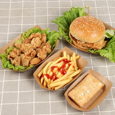 China Biodegradable Custom Food Container Printing No Type Snack Wrapping Paper Food Cover Chicken Salad Lunch Vessel Tray for sale