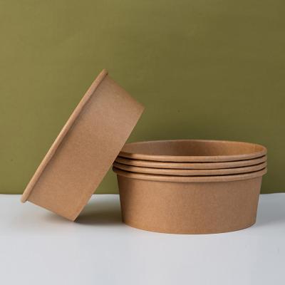 China Disposable Take Out Wrapping Paper Soup Bowl Round Thickened Meal Salad Wrapping Paper Rolls for sale