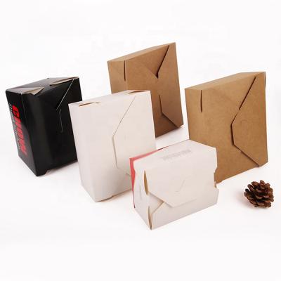 China Recyclable Disposable Fried Chicken Packaging Container Kraft Paper Salad Boxes With Clear Lid for sale