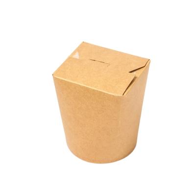 China Customized Disposable Biodegradable Color Food Takeout Container Brown Disposable Noodle Box for sale