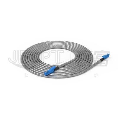 China PVC/LSZH/PU/PE or Customized Rodent Proof Armored Fiber Optic Patch Cord Tensile/Crush/Resistance SM MM LC/SC/ST/FC Bending Weave Outer Spiral Jumper for sale