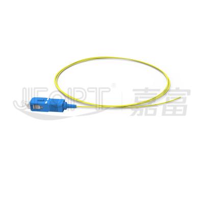 China MM 900um 1mtr Simplex Fiber Optic Patch Cord St FC SC Stock UPC Fast Delivery FO FTTx Pigtail LC Fiber Optic Simplex Pigtail for sale