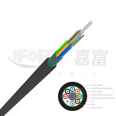 China Outdoor PE Manufacturer 4~96 Core GYTS Optical Cable Supplier Underground Underground SM Stranded Loose Tube Fiber Optic Cable PE for sale