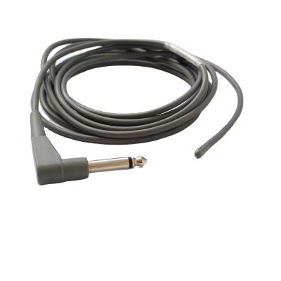 China Reusable metal and cable 6.3mono plug medical rectal / esophageal / skin-surface temperature probe for sale