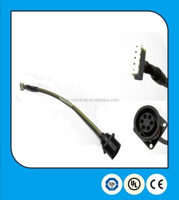 China 6 Pin ECG/IBP copper connecor /receiver and inter cable connection for patient ECG monitor for sale