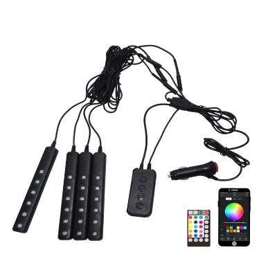 China RGBW Mix Color Changing Cable 50000hours 4 RGBW LED Splitter Three Control Modes Foot Lights Well For Car for sale