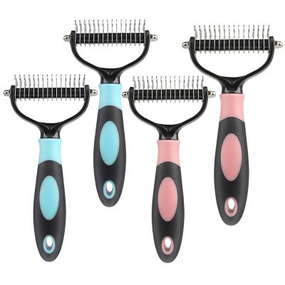 China Pet Grooming Brush Self Cleaning Dog Cat Slicker Brush Remove Dog Bristle Stocked Comb Automatically for sale