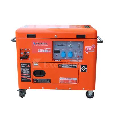 China Small Generator Supply Hot Sale Electric Power Excalibur Diesel Generators Silent Generator, New Fashion 3KW 4KW 5KW 6KW S8500DS 192FE Engine Diesel Generators for sale