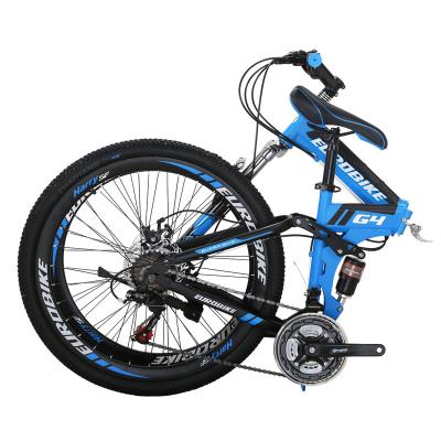 China Mountain Bike Folded Ready To Board EUROBIKE EURG4 Mountain Bike 26 27.5 29 Inch Wheels Full Suspension Folding Bike 21 Speed ​​MTB Foldable Bike Part for sale