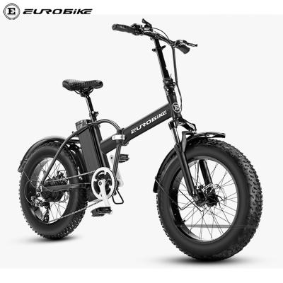 China Fat Folding Eurobike Carbon Steel 4.0 inch 48V 20ah 800W ebike 20 tire extended power cargo ebike electric motorcycle electric bike for sale