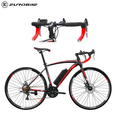 China Eurobike 700C Auxiliary Hybrid Road Eurobike Electrica 700C Multi-Function Electric Bike E550 e-bike bicicleta bicicleta 21 speed for sale