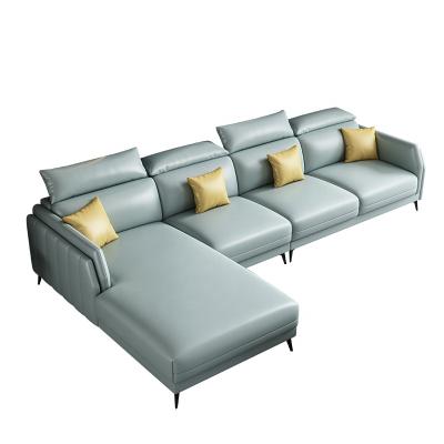 China Comfortable Soft Sectional Sofa Modern Leather Living Room Luxury Sofa (Other) Italian Style Adjustable for sale