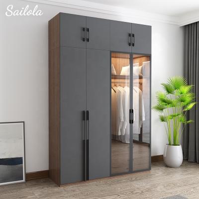 China New Contemporary Wardrobe Accessories Freestanding Wooden Combination Closet Luxury Wardrobe With Doors for sale