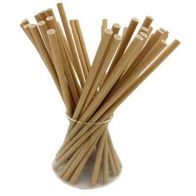 China Disposable Food Grade Wulian Paper Pulp Material Paper Straw Wheat 12mm 197mm for sale