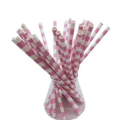 China Food Grade Viable Disposable Colored Creative Paper Straws For Paper Straw Party Dessert Table Fruit Juice Valentine's Day Decoration for sale