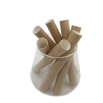 China Eco Disposable Biodegradable Paper Boba Straw 12MM X197MM for sale