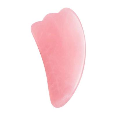 China China hot pink gua sha shape healing stone for facial lifting and tightening massage for sale