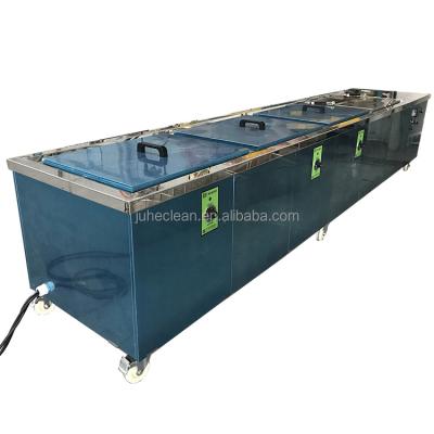 China Metal / Plastic / Ceramic Chips Cleaning Multi Tanks Industrial Ultrasonic Cleaner For Exterior Metal Parts Cleaning for sale