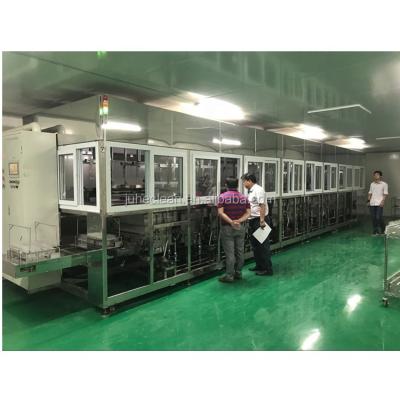 China Metal / Plastic / Ceramic Chips Cleaning Fully Automatic Multi Tank Industrial Ultrasonic Cleaning Machine With Gantry System CE Certified for sale