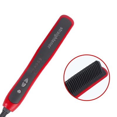 China Safety Factory Supply Cheap Short Hair Styling Comb Fast Heating LED Display Professional Ceramic Flat Iron Hair Straightener for sale