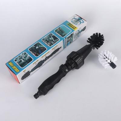 China Sustainable 360 ​​Rotating Sweep Cleaning Brush Water Driven Rotary Turbine Hand Held Hydraulic Brush for sale