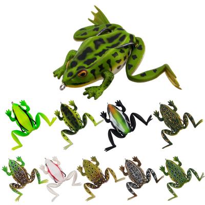 China Silicone Frog Lure for Bass Fishing Pocket Frog Lure 65mm Topwater Live Target Weedless Hooks for Trout Pike Fishing for sale