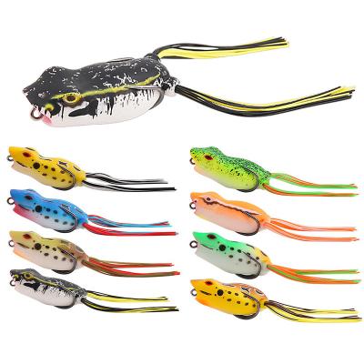 China Silicone Thunder Frog Lure Bait Snakehead Killer 5.3cm/11g with double hooks Frog Soft bait simulation Bait fishing lures for sale