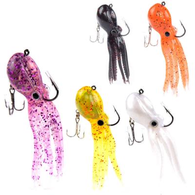 China PVC Built in counter weight Fishing Lure 23g 9cm Long Tail Soft Octopus Artificial silicone Soft Bait for sale