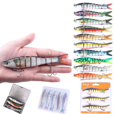 China ABS Plastic 13.7CM Fishing Wobbler 27g Multi Segment Swimbait Artificial Hard Bait Sinking Lure Crankbait Fishing Tackle for sale